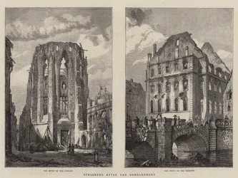 Straatsburg na het bombardement